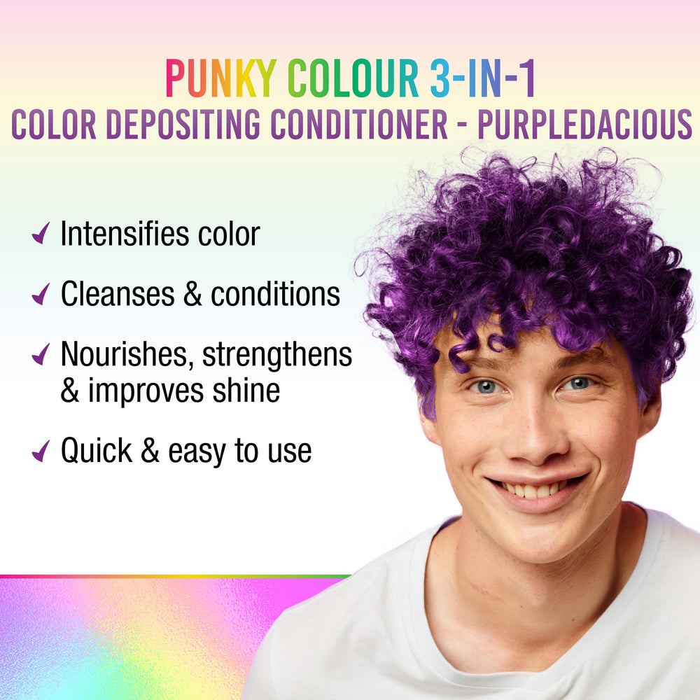Application facile de Punky Colour Purpledacious pour raviver les mèches violettes.