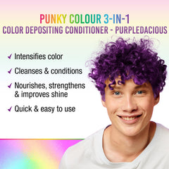Application facile de Punky Colour Purpledacious pour raviver les mèches violettes.