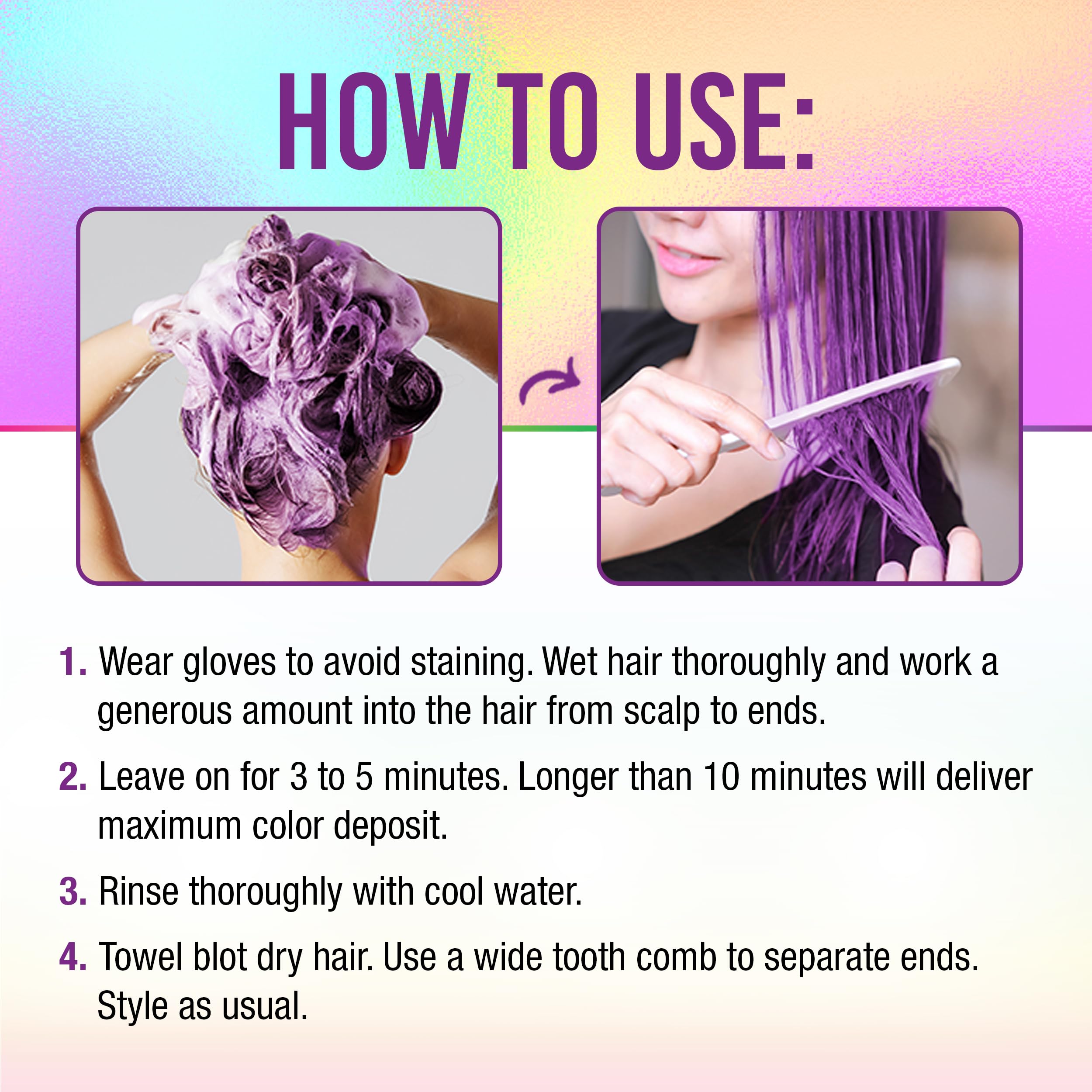 Brillance durable et douceur après chaque rinçage, Punky Purpledacious.