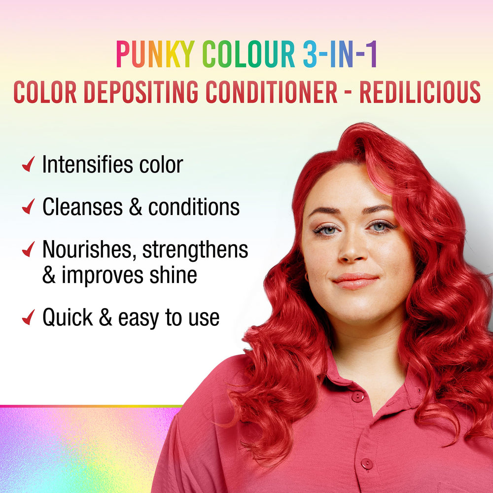 Punky Colour: échantillon teinte rouge éclatante.