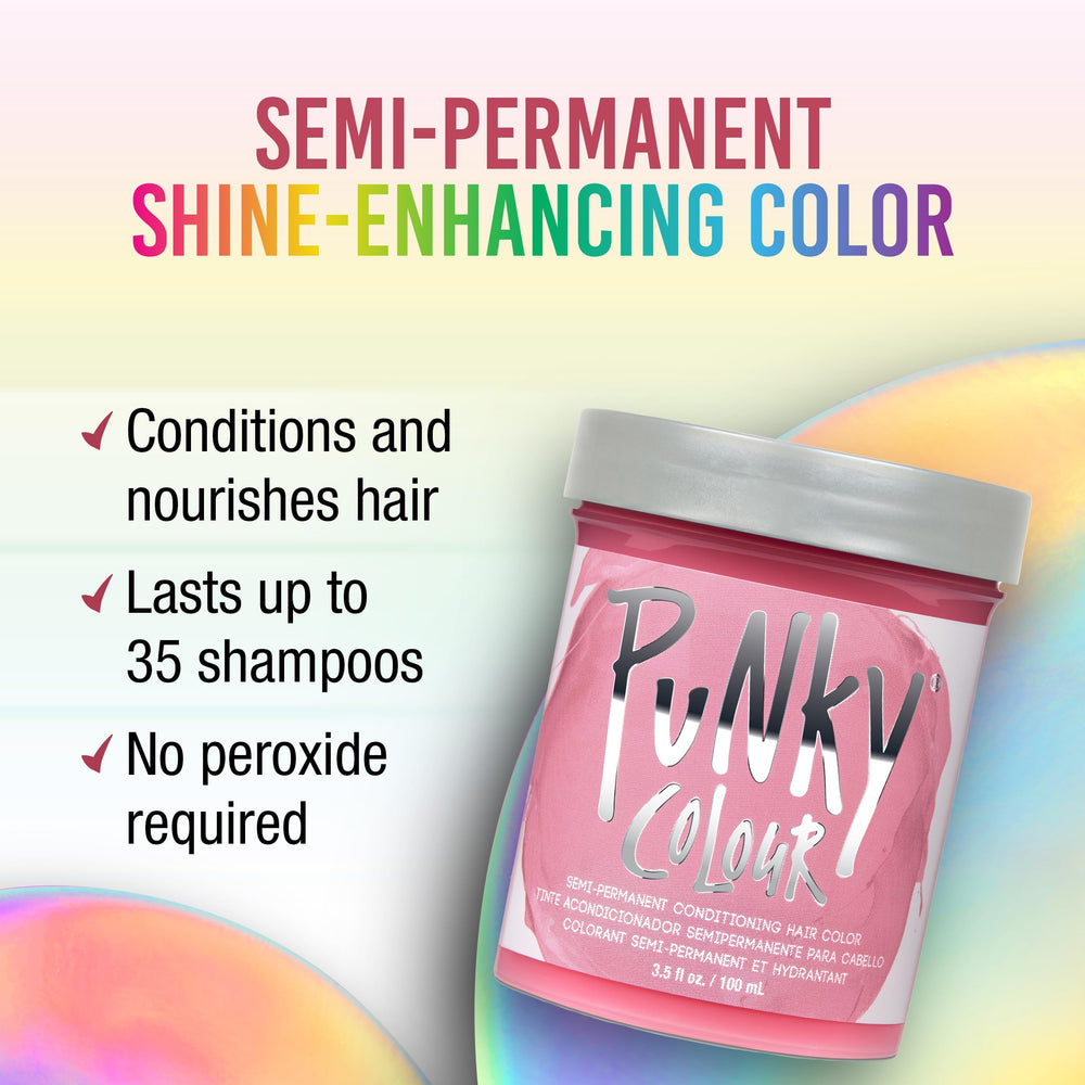 Punky Cotton Candy avec pinceau pour une application précise et homogène.
