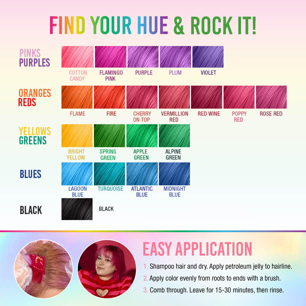 Résultat cheveux Punky Cotton Candy avec couleur pastel douce et durable.