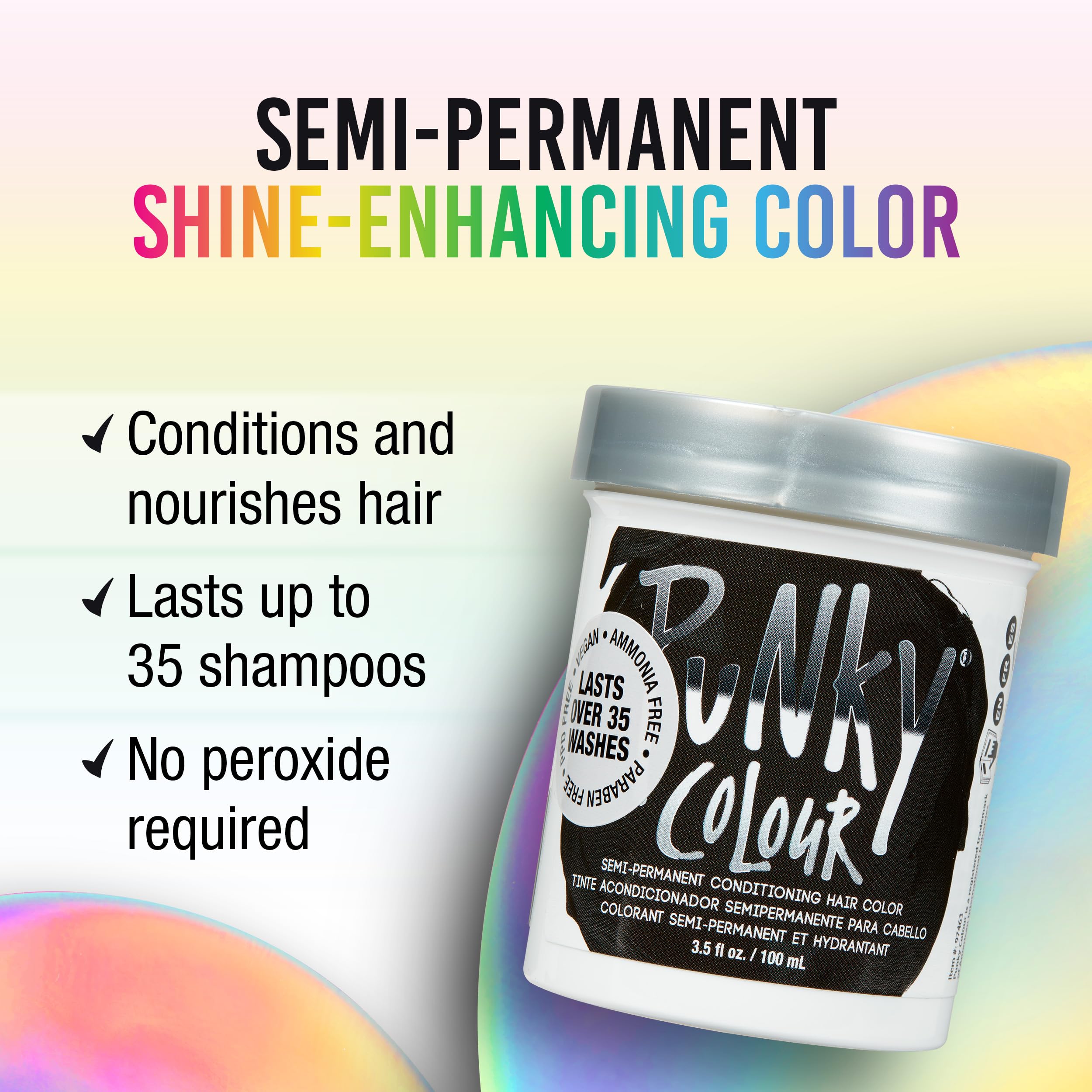 Punky Ebony application facile, teinte capillaire rapide pour un nouveau style.