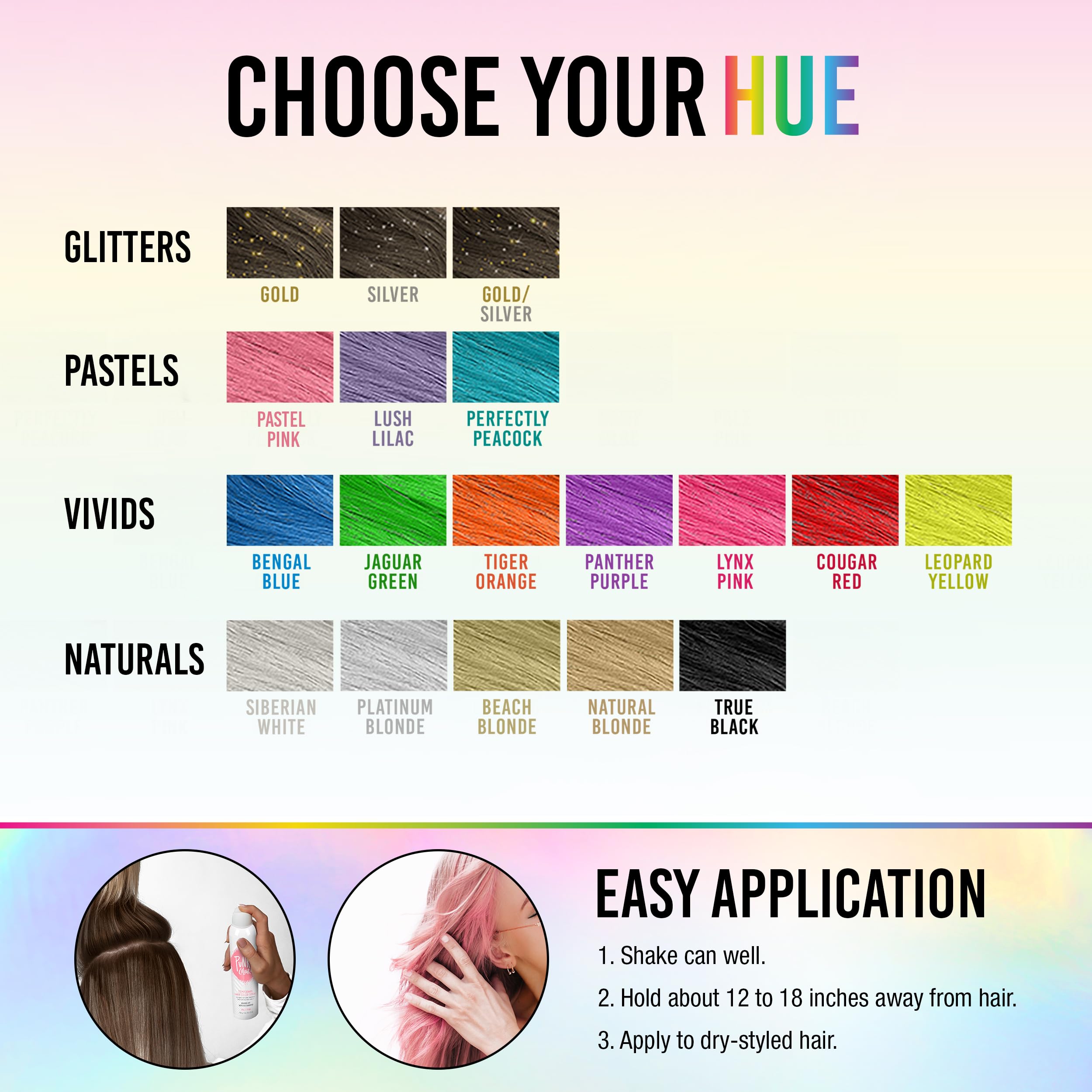 Punky couleur temporaire pour révéler votre style lors d’événements rapidement.