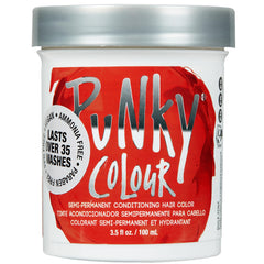 Punky Fire couleur semi-permanente rouge intense, pour une couleur durable jusqu’à 25 lavages.
