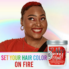 Punky Fire formule vegan et sans cruauté protège les cheveux pendant la coloration.
