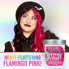Punky Flamingo Pink, avant-après: transformation visible et durable.