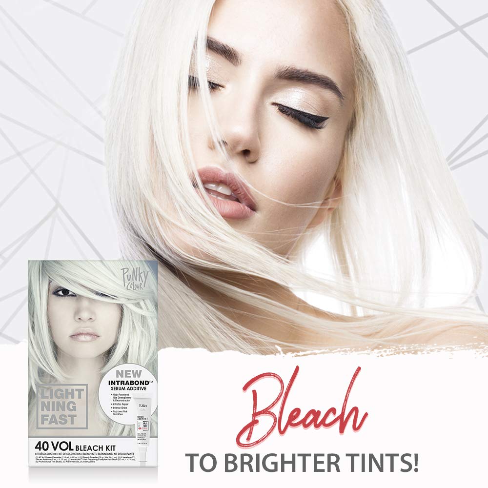 Punky Intrabond creme-decolorante-40vol-bouteille: action rapide pour éclaircir les cheveux.