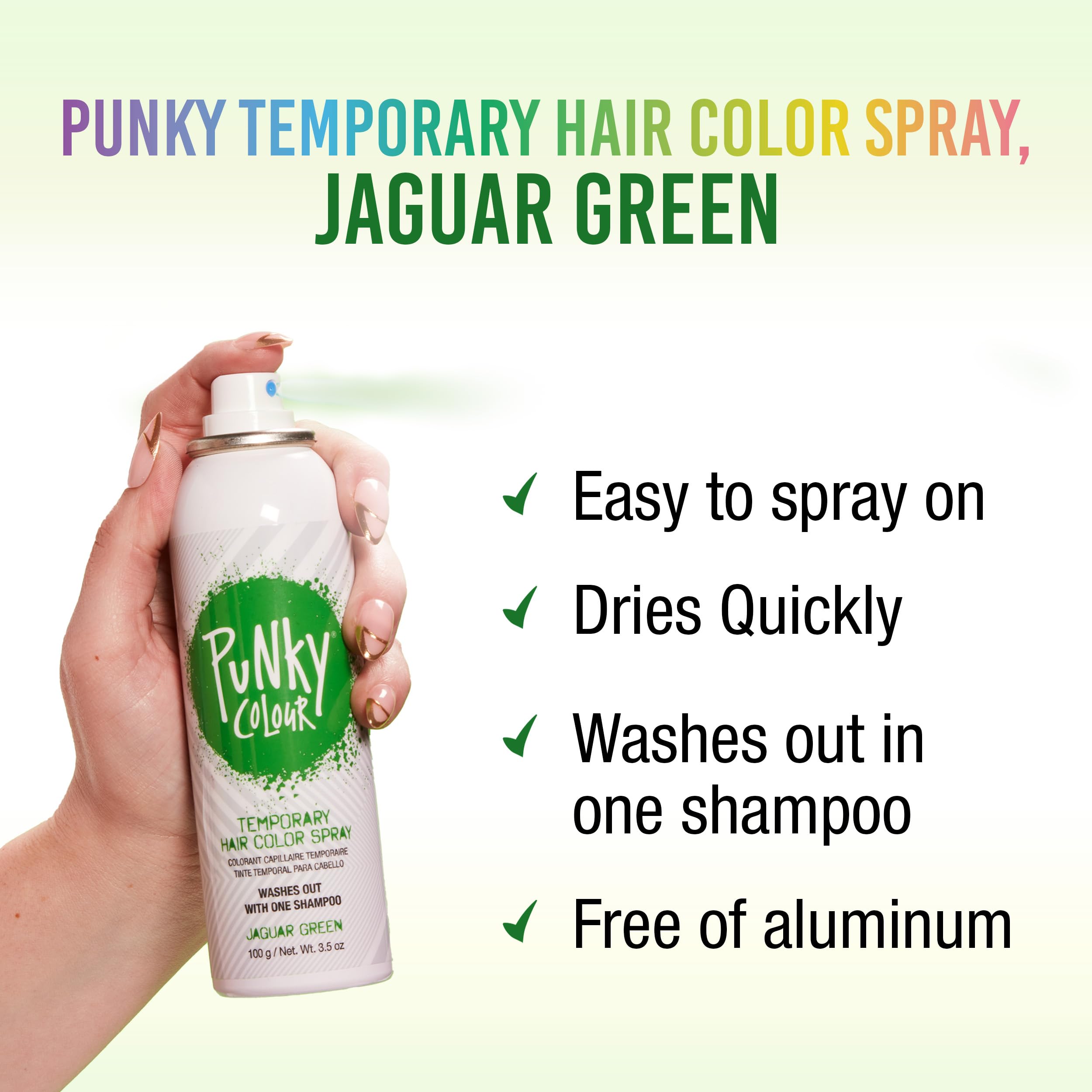 Punky Jaguar Green: application facile sur cheveux pour effet immédiat.
