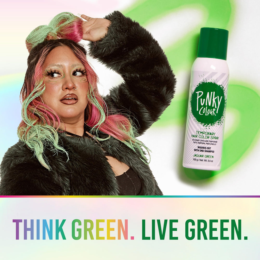 Punky Jaguar Green: teinte vive sur mèches.