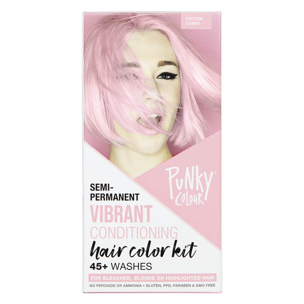 Punky kit coloration barbe-à-papa – préparation rapide pour une couleur éphémère et vive.