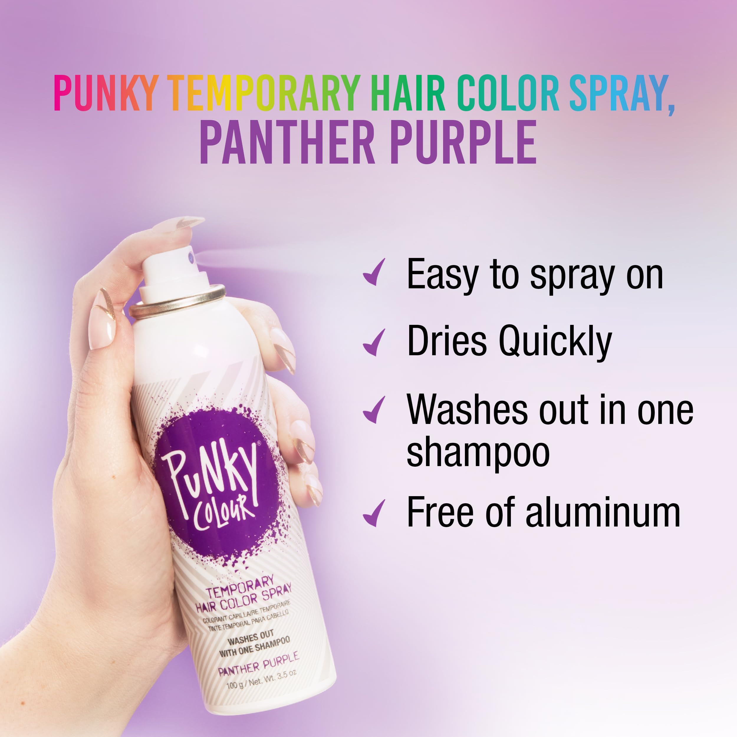 Lavage rapide de la couleur panthère violet, rinçage facile.