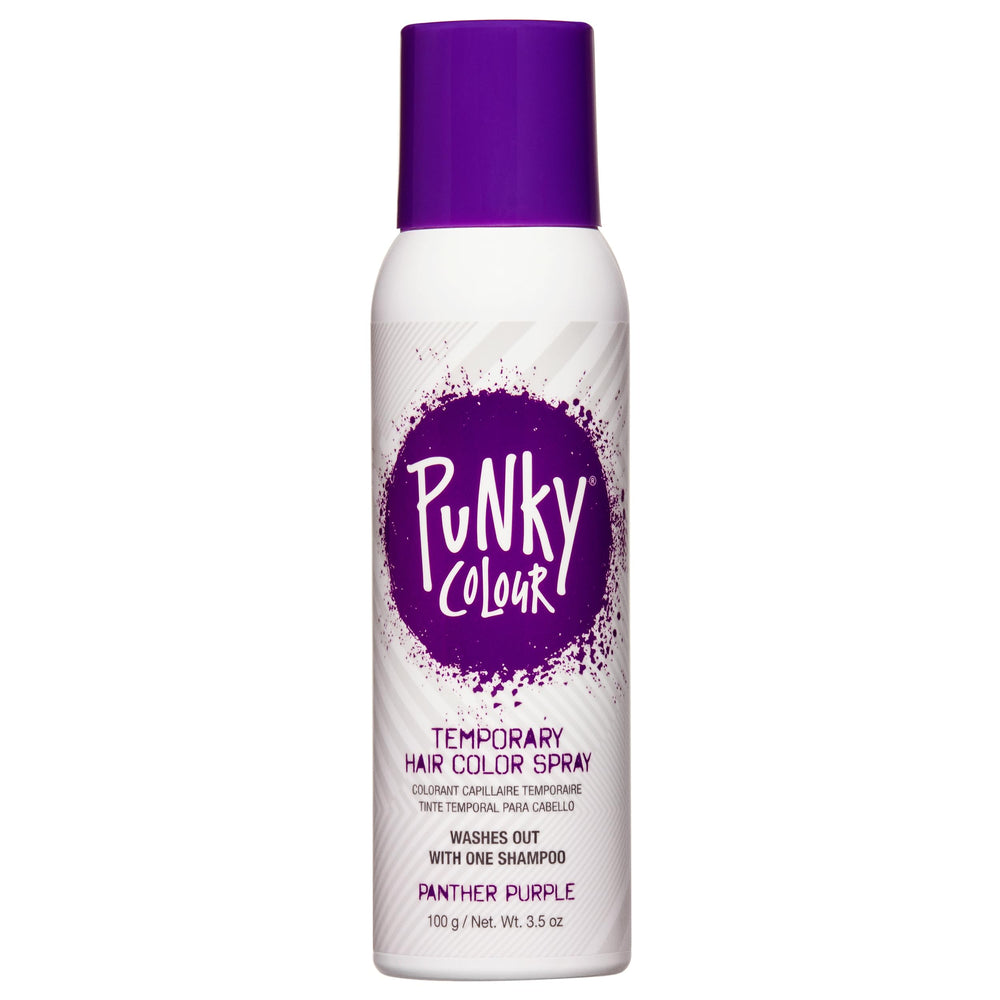 Punky pulvérisateur colorant pour cheveux panthère violet, couleur lumineuse sans engagement.
