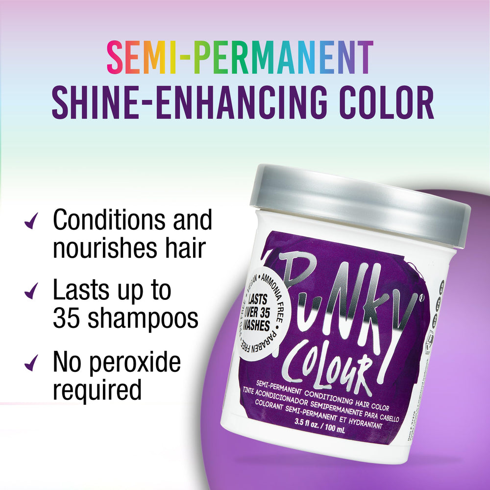 Punky Purple – application au pinceau, couleur précise et uniforme.