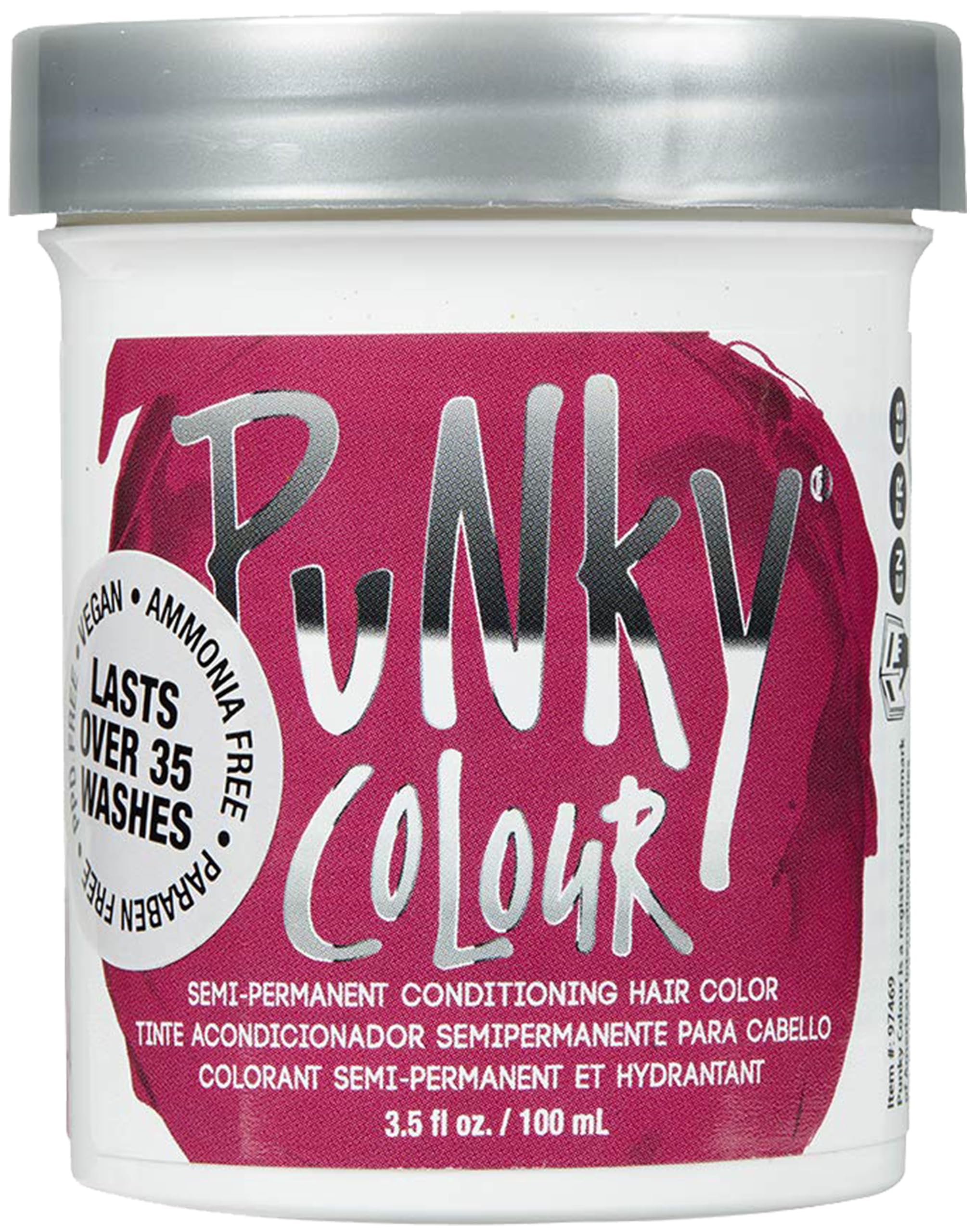 Punky Rose Red, bouteille, couleur semi-permanente prête à l'emploi pour un look audacieux.