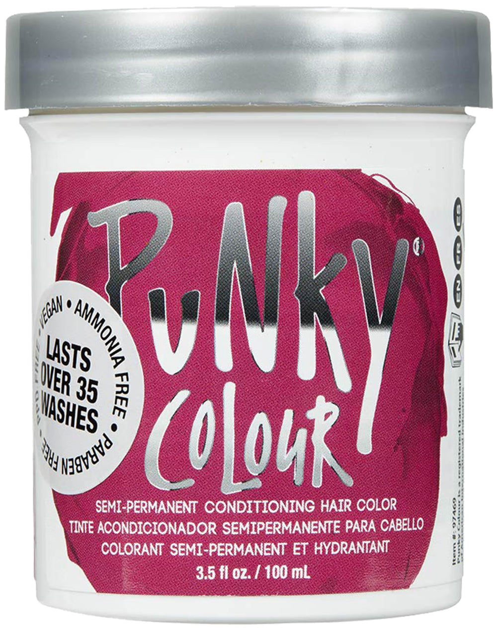 Punky Rose Red, bouteille, couleur semi-permanente prête à l'emploi pour un look audacieux.