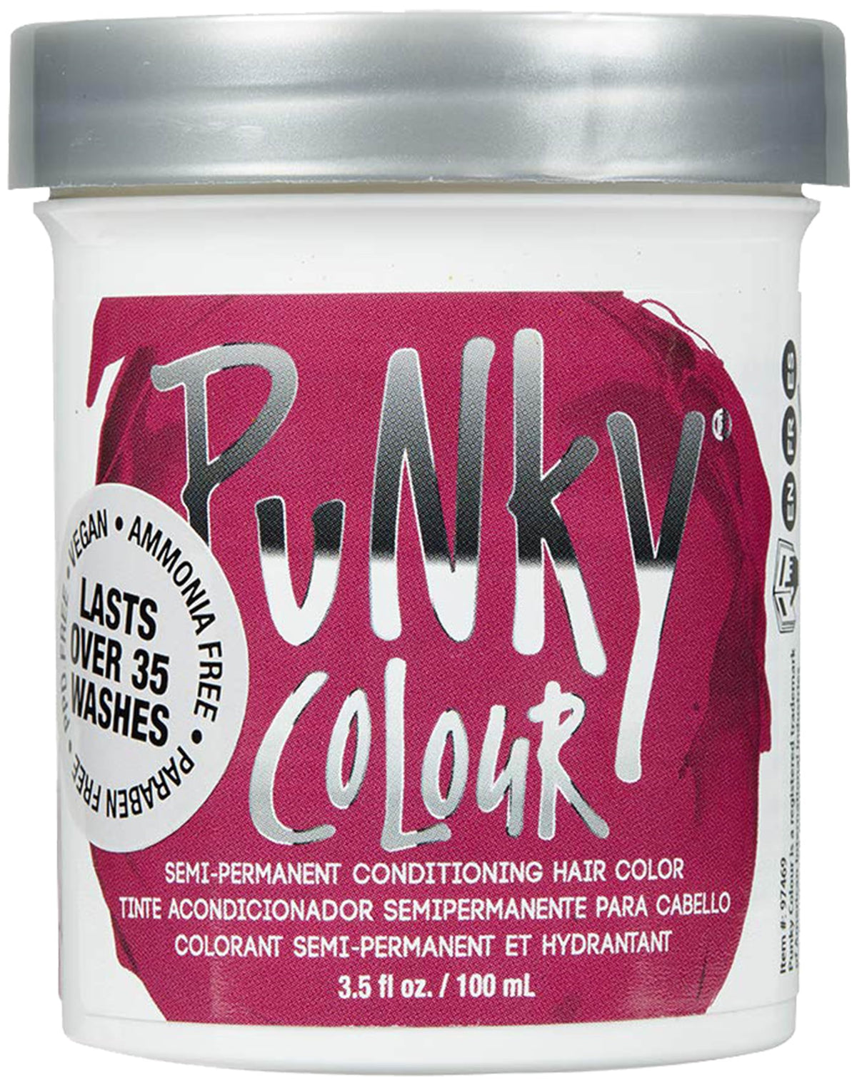 Punky Rose Red, bouteille, couleur semi-permanente prête à l'emploi pour un look audacieux.