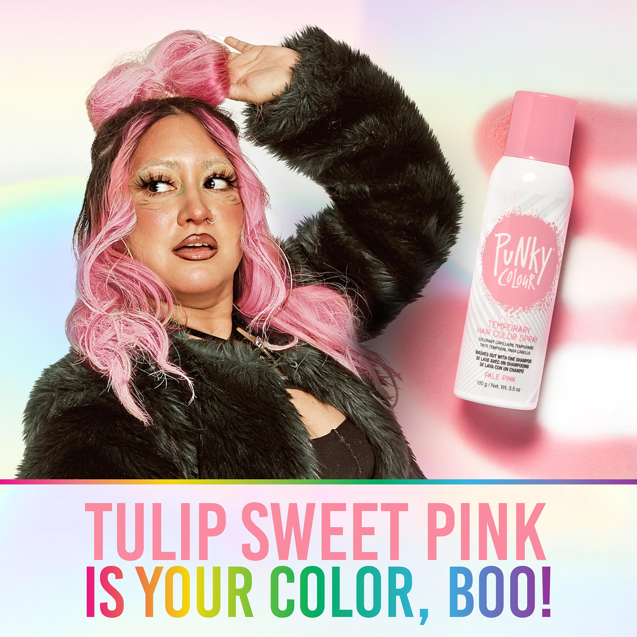 Punky couleur Rose pâle sèche rapidement sans endommager les cheveux.