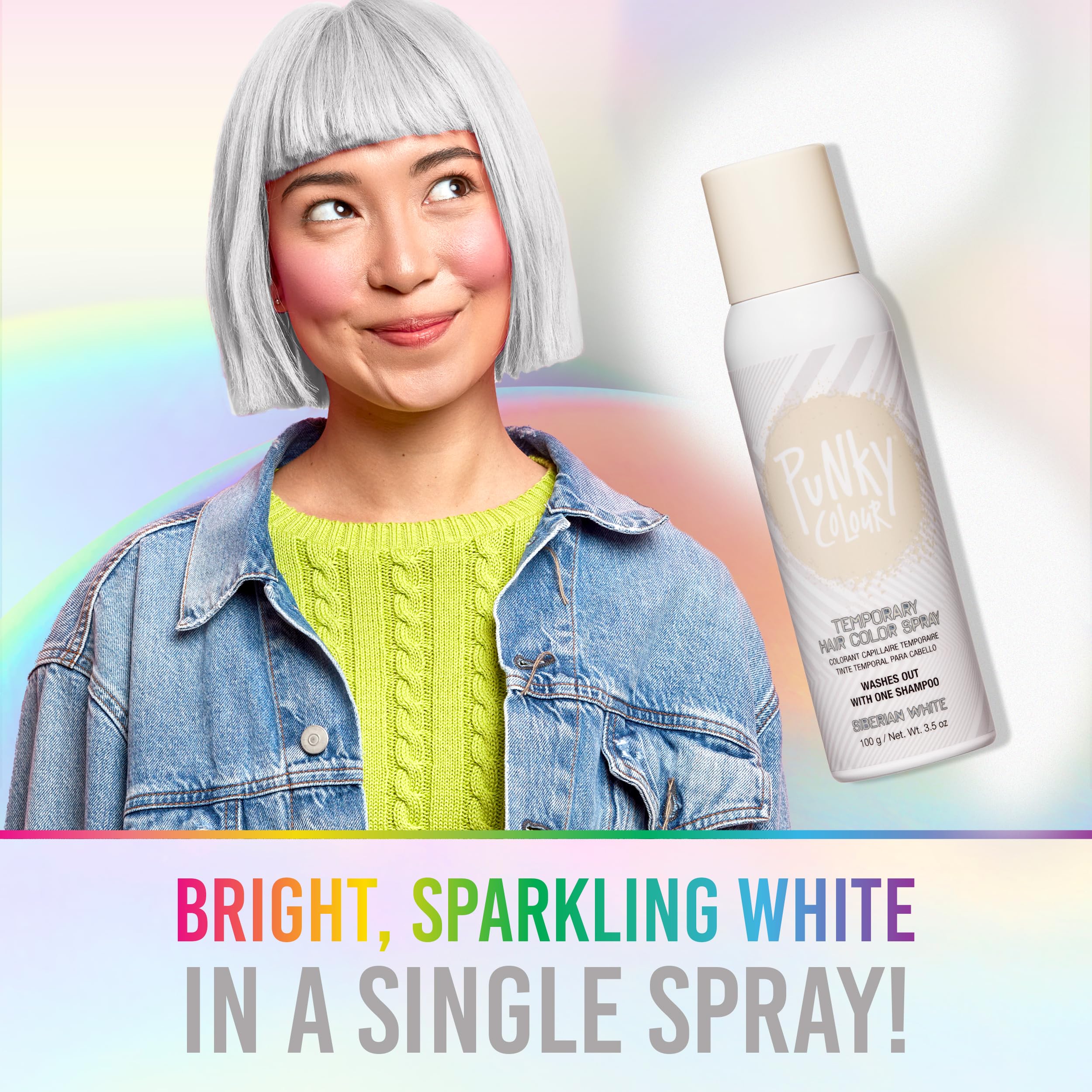 Punky Siberian White lavage simple: retire facilement en un seul shampooing.