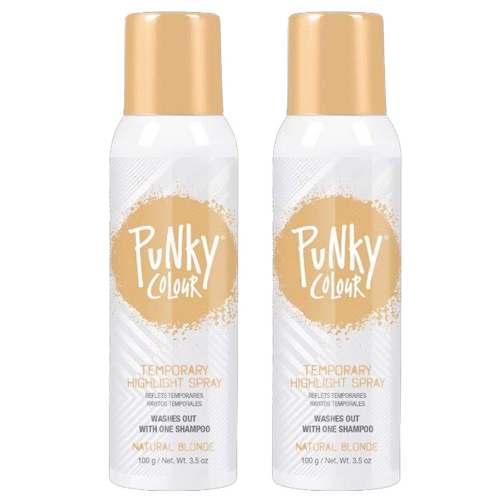 Punky spray cheveux blonde naturel: couleur blonde naturelle et effet sans engagement.