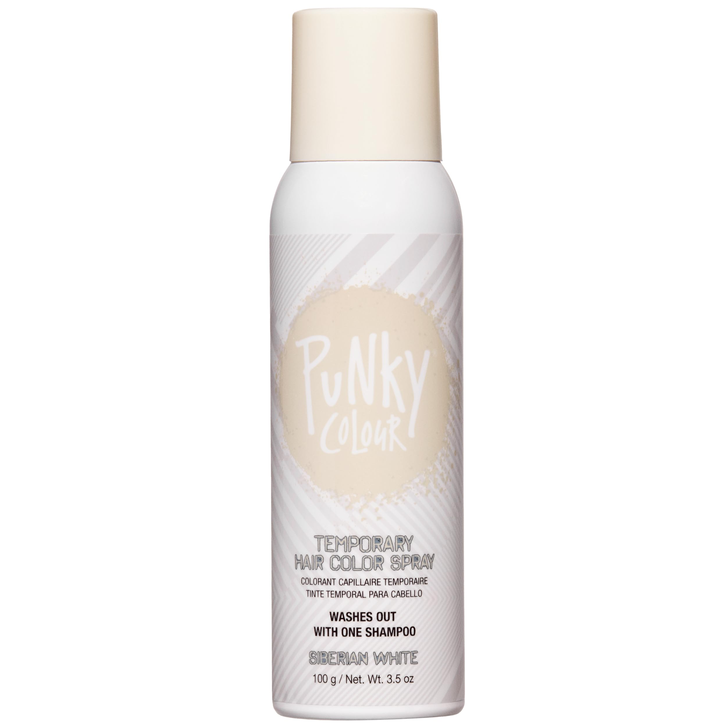 Punky, bouteille de coloration temporaire Blanc sibérien, couleur rapide sans engagement.