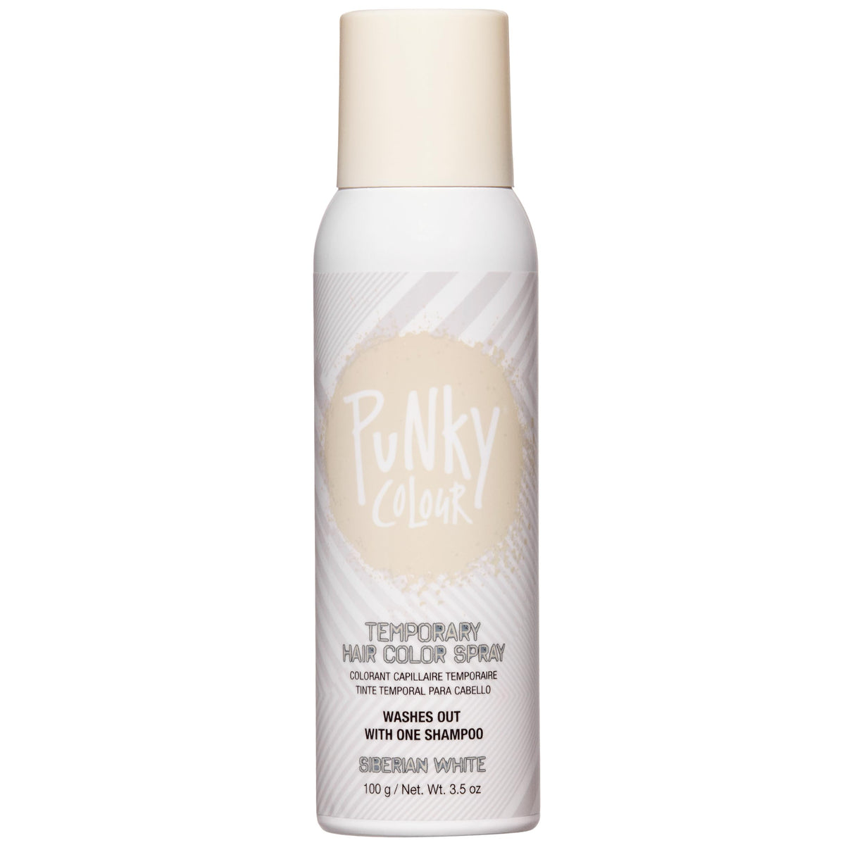 Punky, bouteille de coloration temporaire Blanc sibérien, couleur rapide sans engagement.