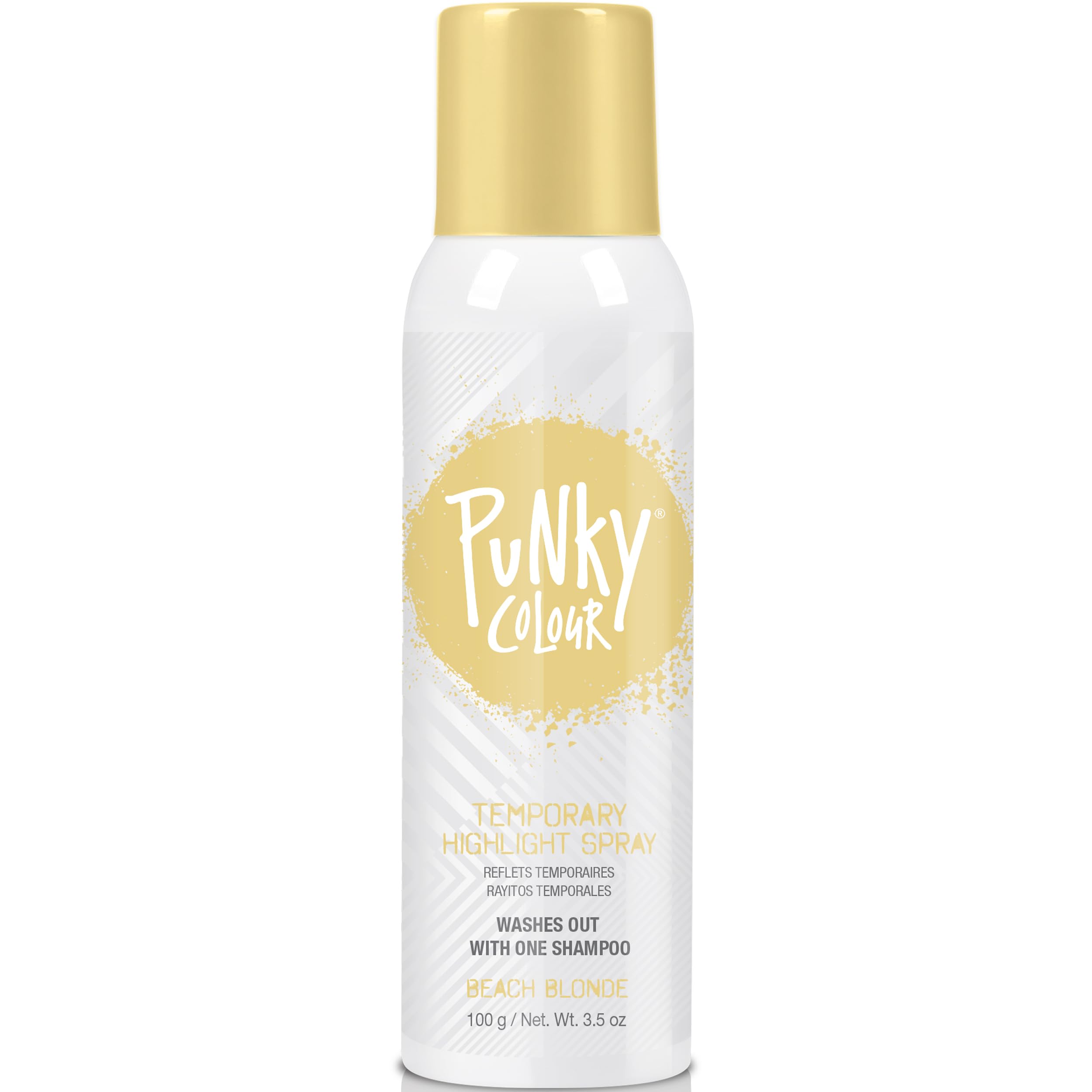 Punky Spray Highlights pour cheveux blond plage, couleur temporaire rapide et sans engagement