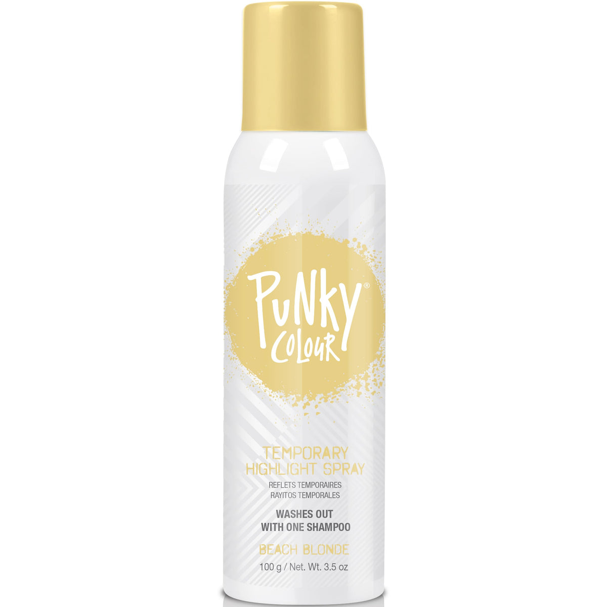 Punky Spray Highlights pour cheveux blond plage, couleur temporaire rapide et sans engagement