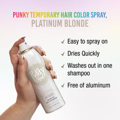 Punky Spray Reflets Blond Platine – application rapide et séchage instantané