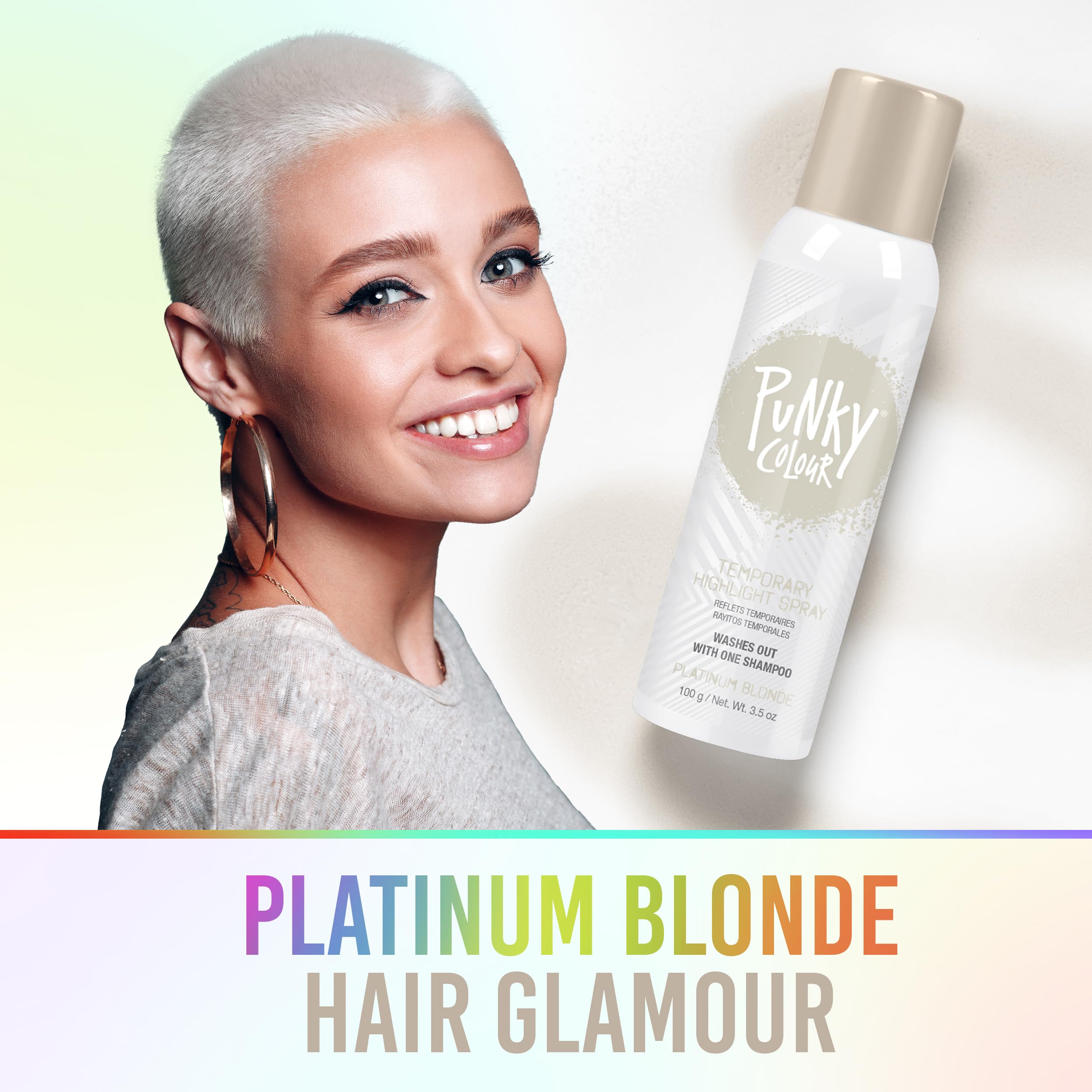 Punky Spray Reflets Blond Platine – lavage facile après utilisation