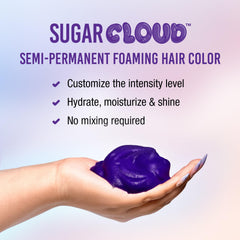 Punky Sugar Cloud couleur violet bleu prête à des looks audacieux.