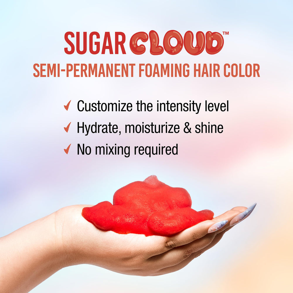 Punky Sugar Cloud: teinte rouge chaude et vibrante pour un style audacieux.