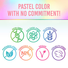 Punky couleur pastel lavable idéale pour fêtes et occasions.