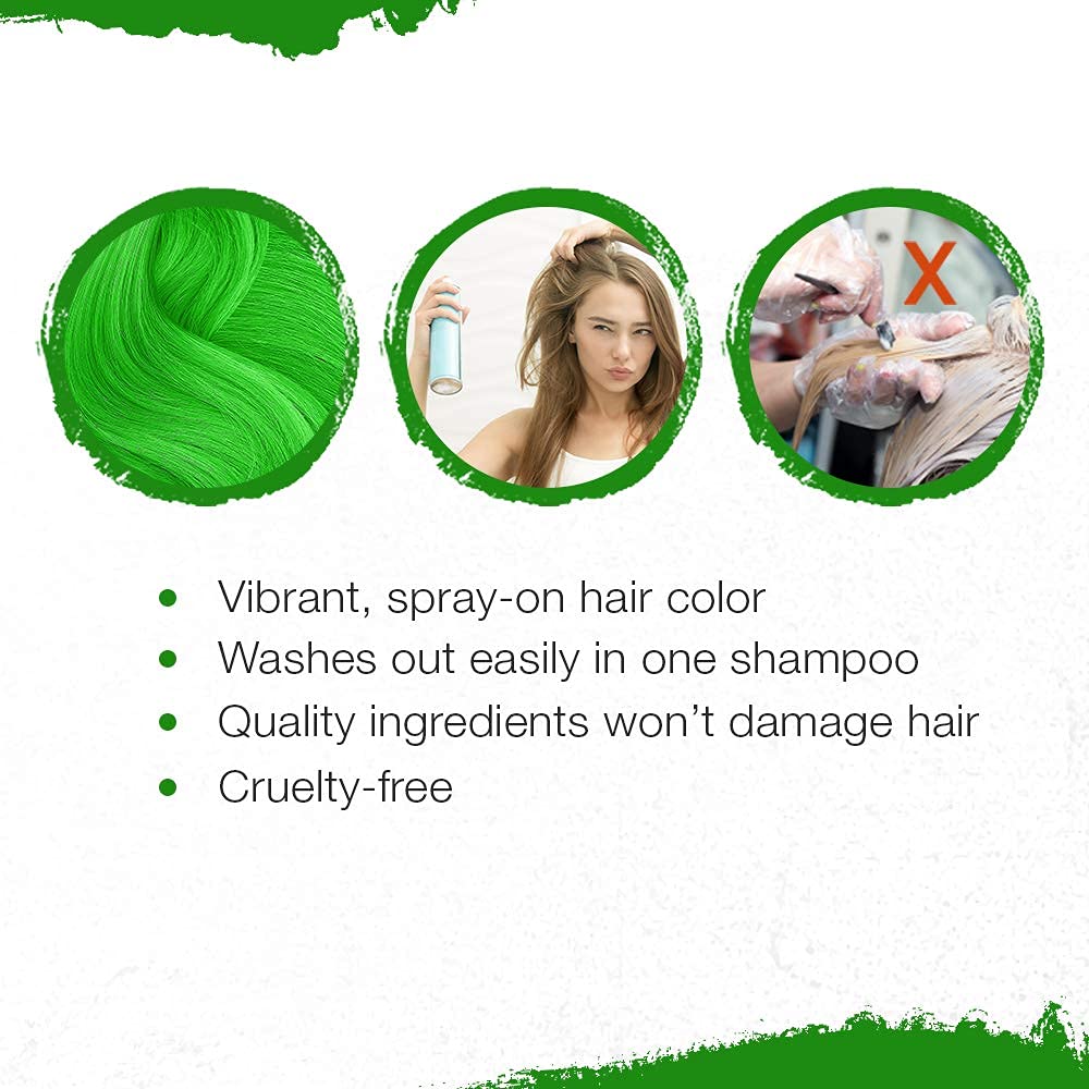 Punky Jaguar vert look festif, couleur vive pour évènements.