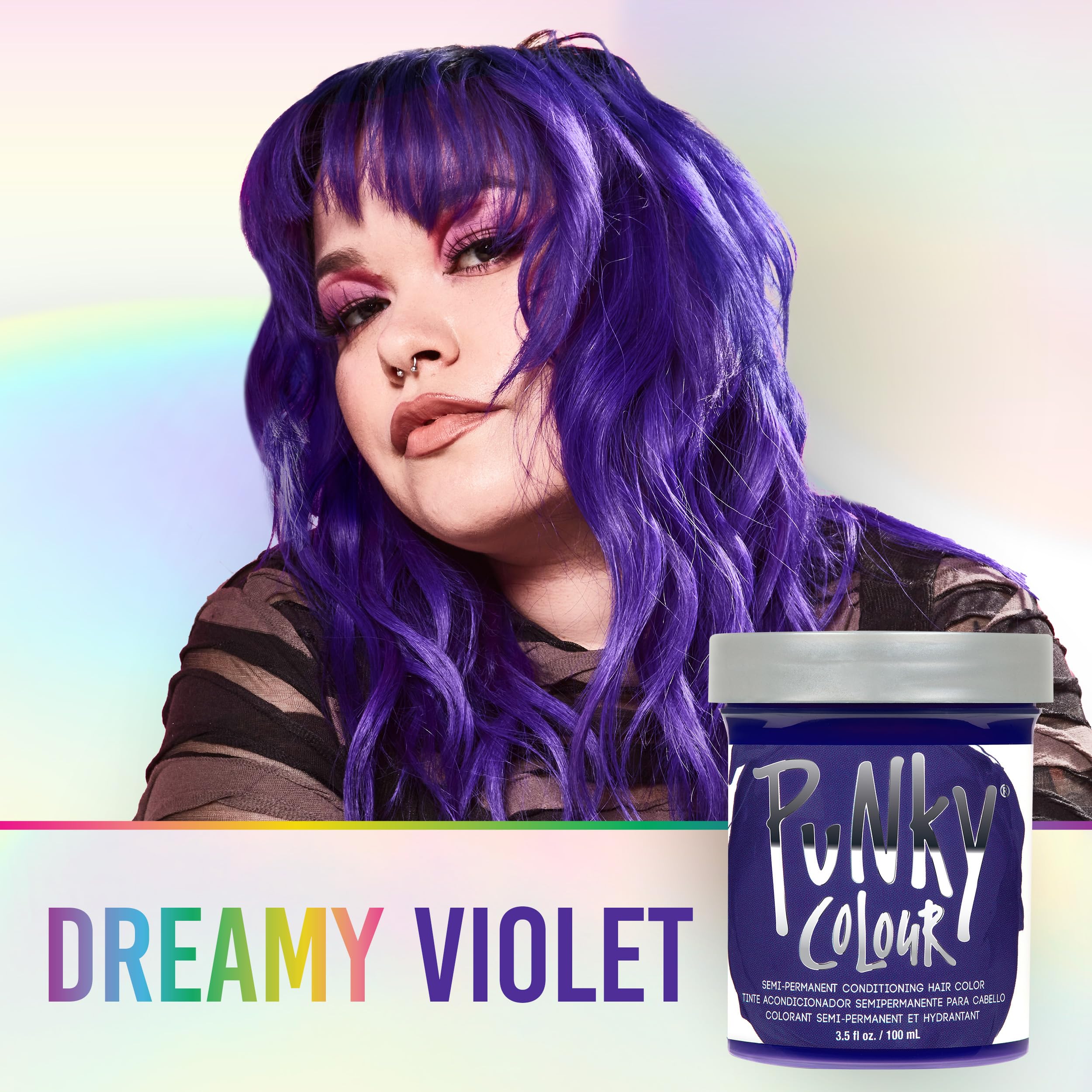 Punky Violet application-cheveux: teinte violette durable et sans effort