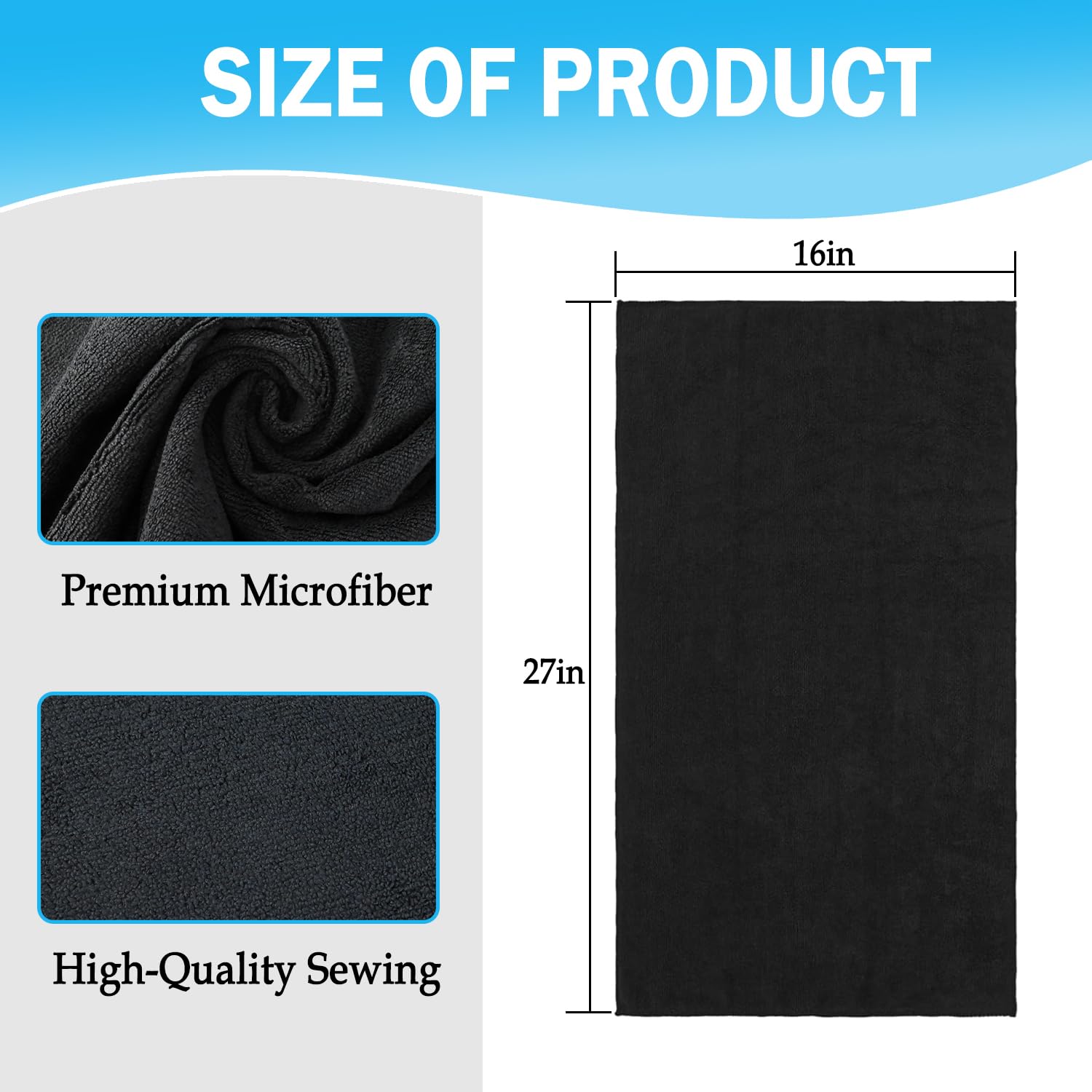 Détail texture microfibre Puomue, douceur et absorption rapide sans peluches.