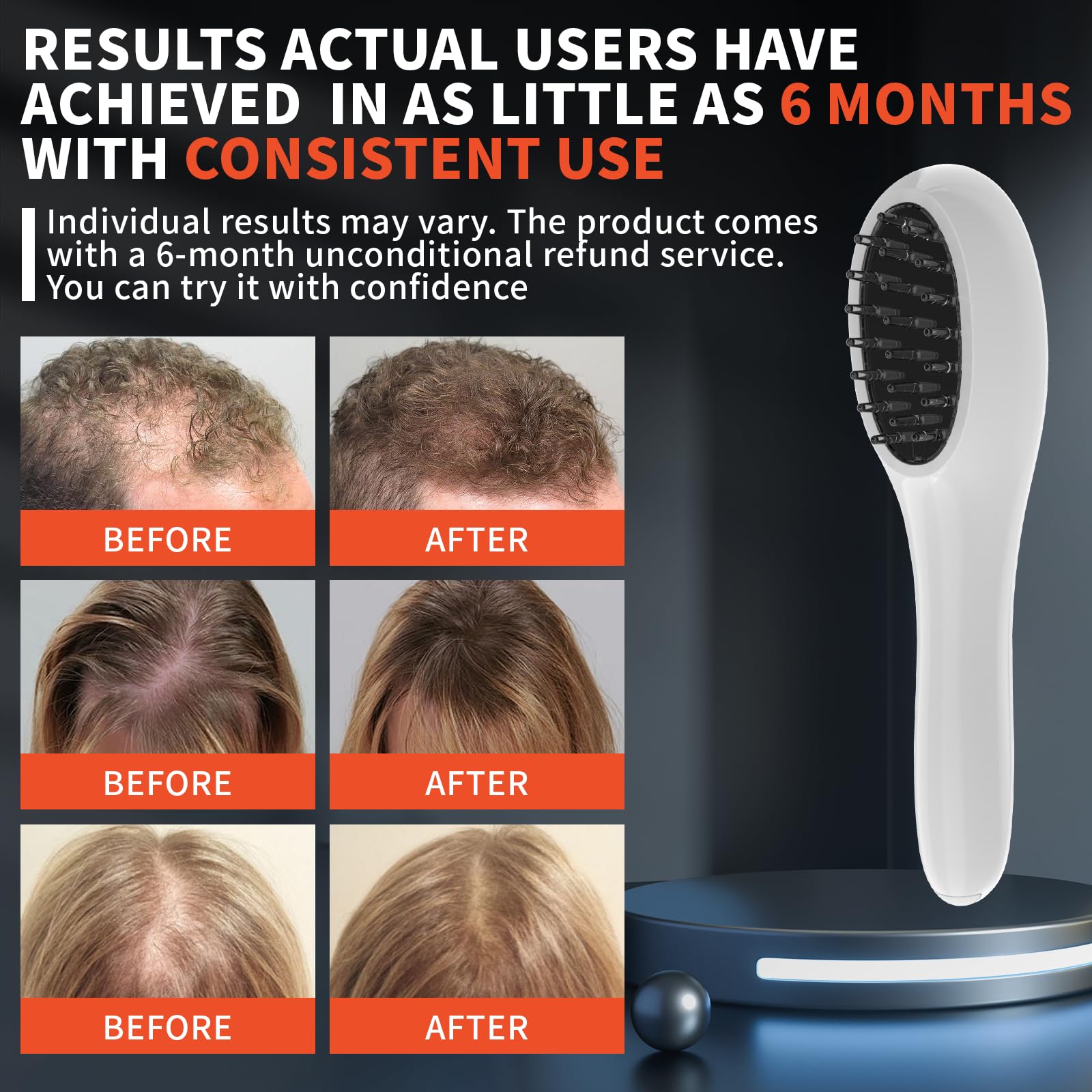 PUPCA Peigne laser – Utilisation à domicile: routine capillaire efficace en 15 minutes.
