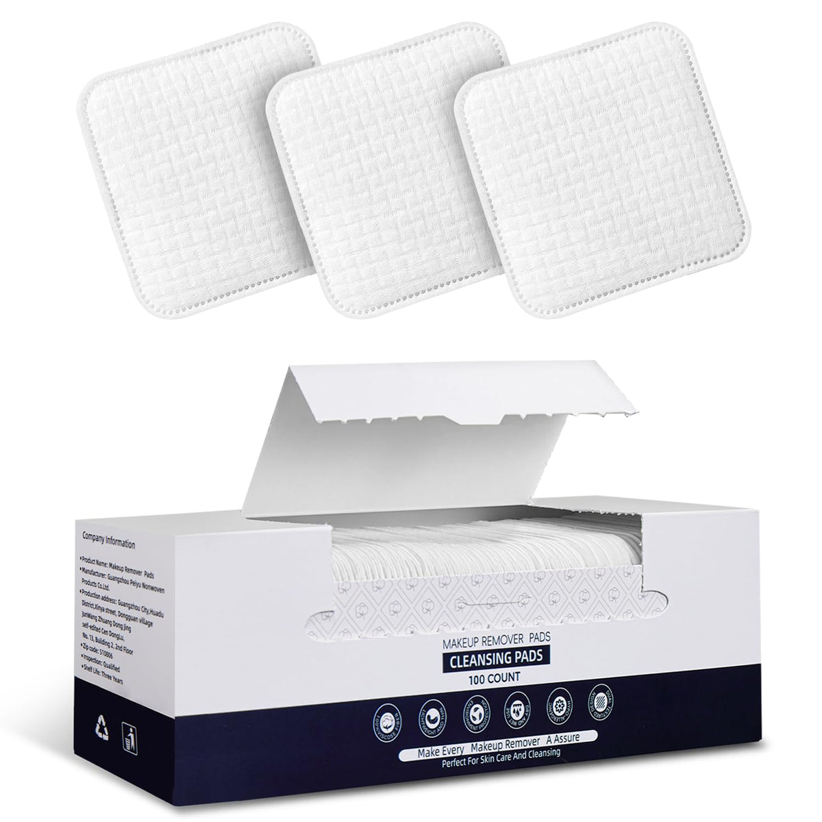 PUPUPE disques coton premium, 100 pièces, douceur et propreté pour le visage.