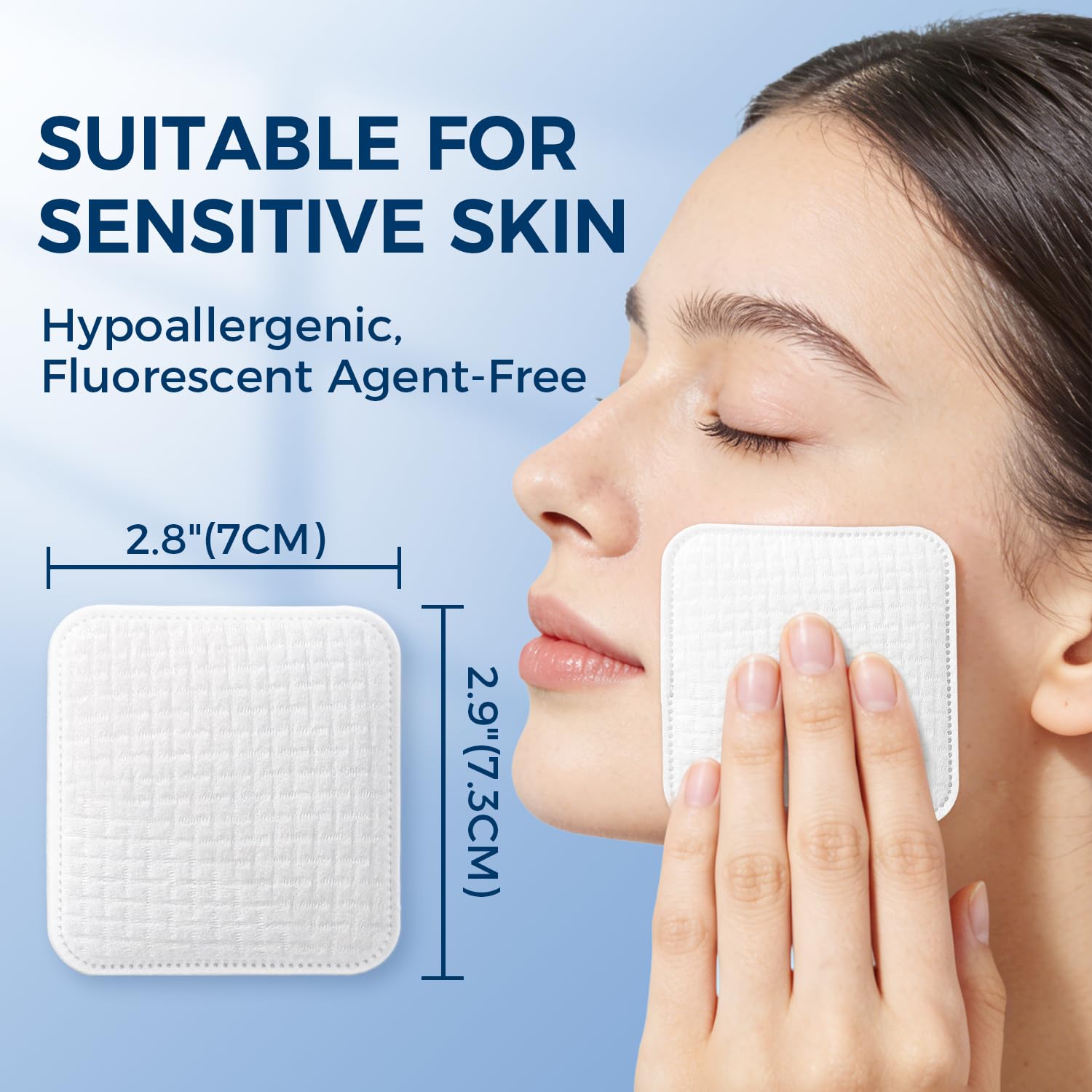 PUPUPE disques coton premium, triple couche, absorption élevée pour démaquillage.