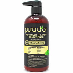 PURA D'OR Advanced Therapy Conditioner: bouteille affichant l'emballage et l'hydratation potentielle.