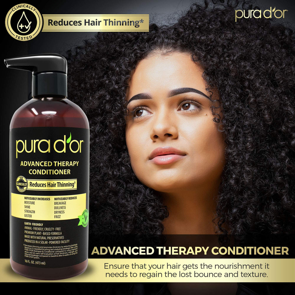 PURA D'OR Advanced Therapy Conditioner: ingrédients argan et aloe nourrissant les longueurs.