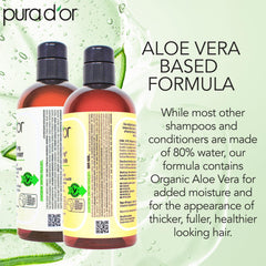 PURA D'OR Brillance naturelle sur cheveux sains.