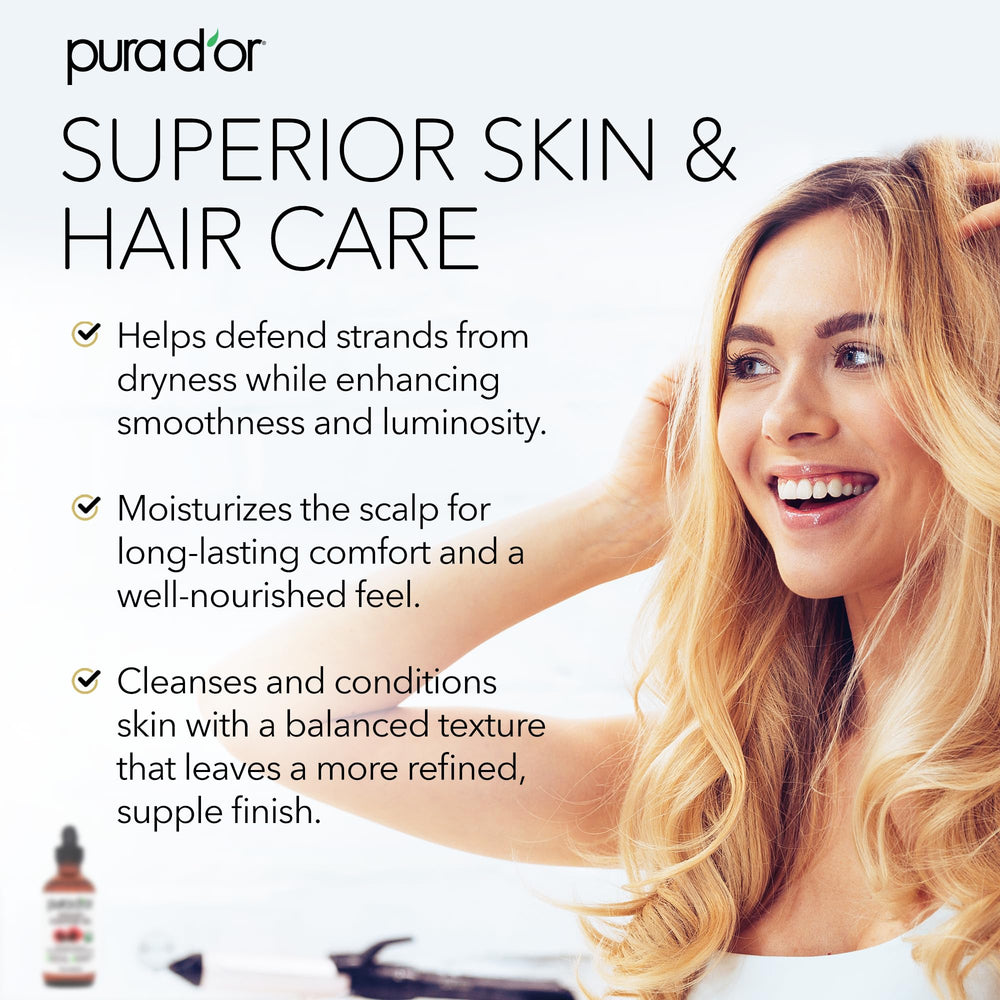 PURA D'OR huile de ricin – soin des cils et sourcils pour définition