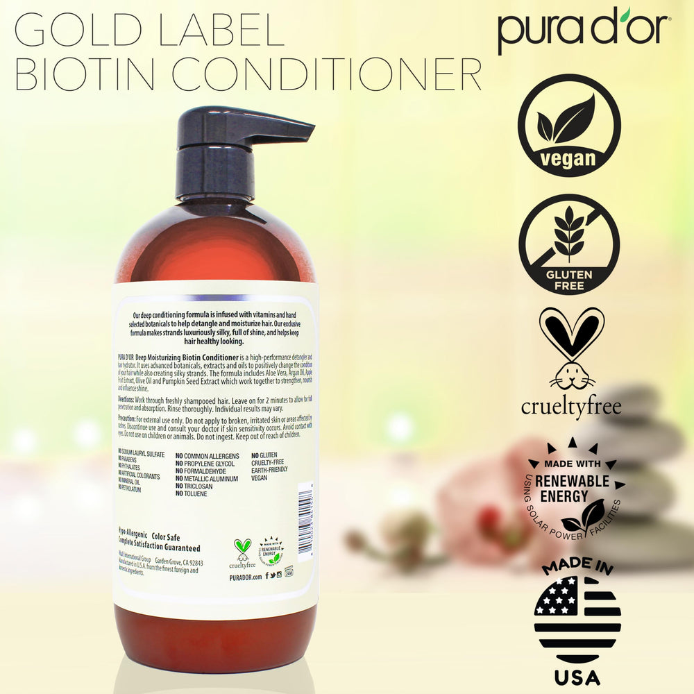 PURA D'OR – vitamine E, soin protecteur pour cheveux doux et résistants.