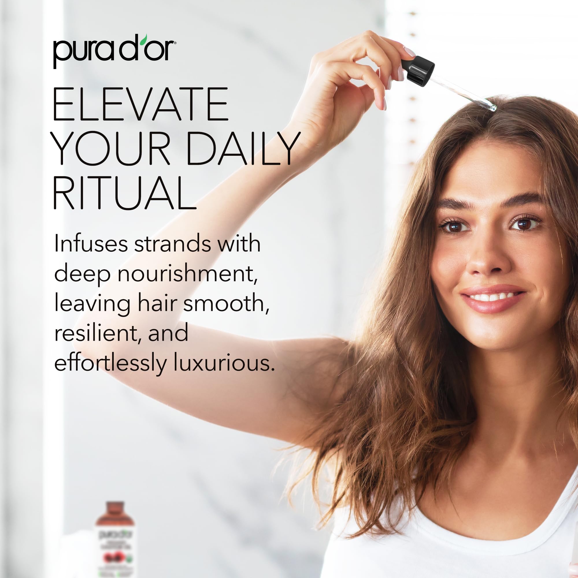 PURA D'OR huile de ricin – hydratation douce peau visage et corps
