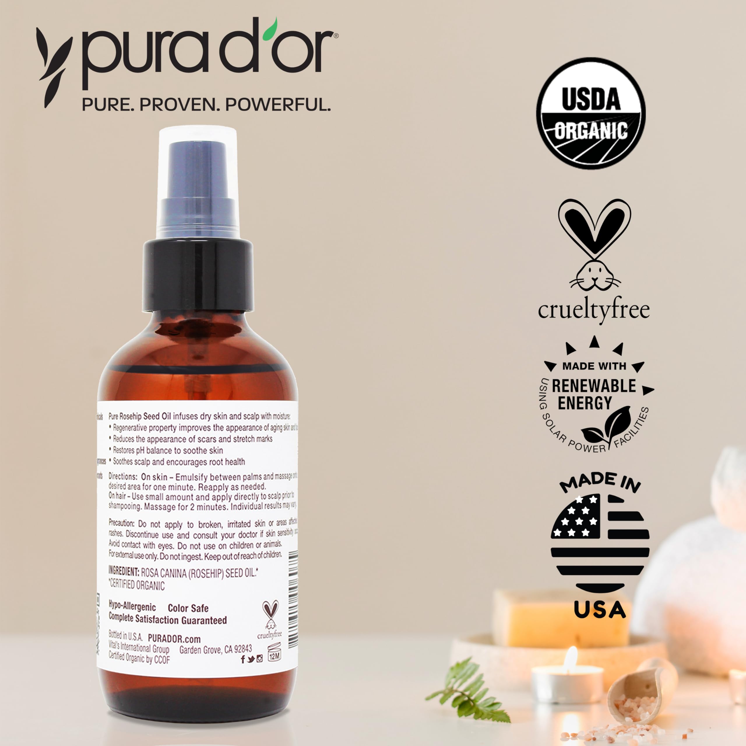 Hydratation polyvalente pour corps et cou avec huile de rose musquée