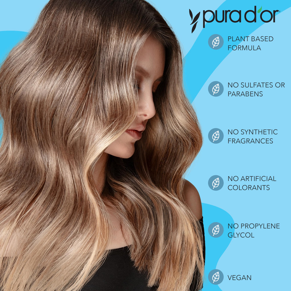 PURA D'OR massage-cuir-chevelu, sensation rafraîchissante et soin nourrissant