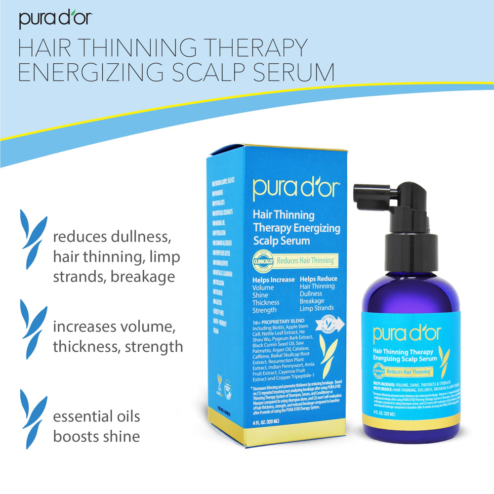 Sérum PURA D'OR – massage sur cuir chevelu pour diffusion rapide