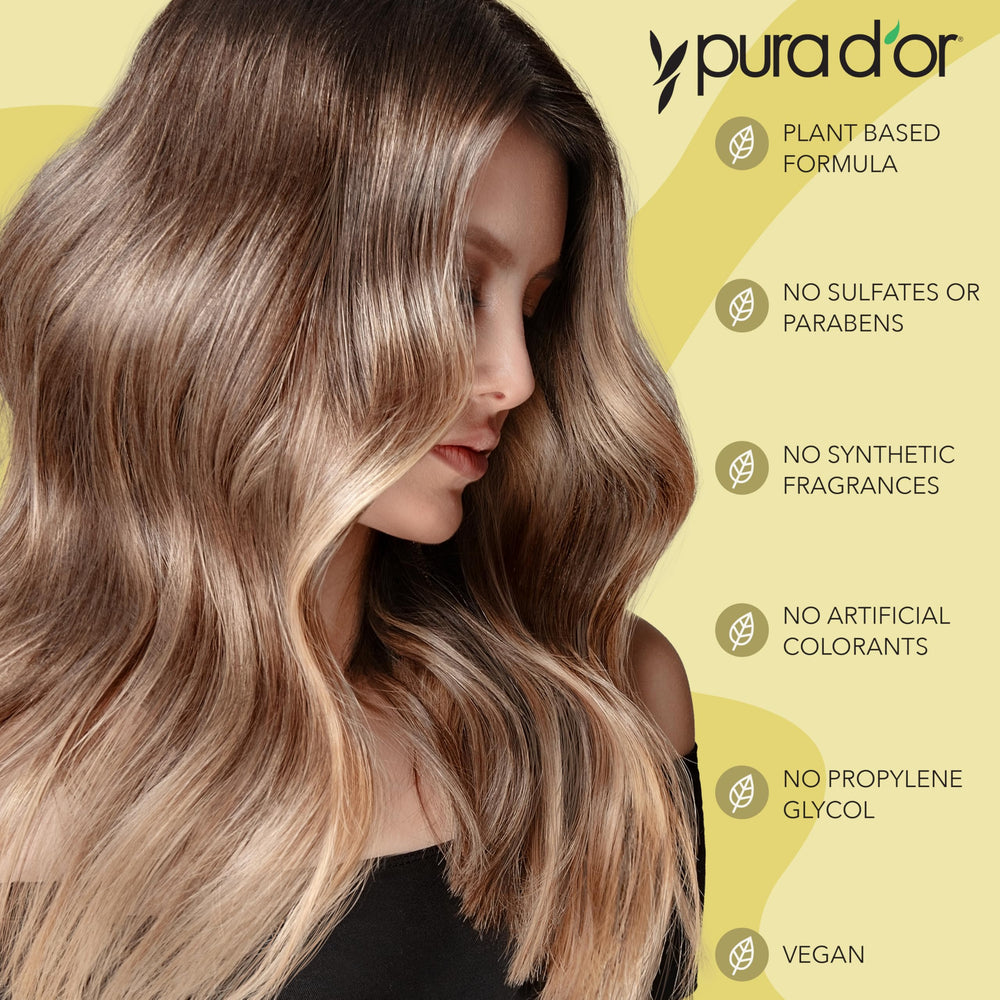 PURA D'OR Shampoing Thérapie Avancée – mousse généreuse pour lavage doux et efficace