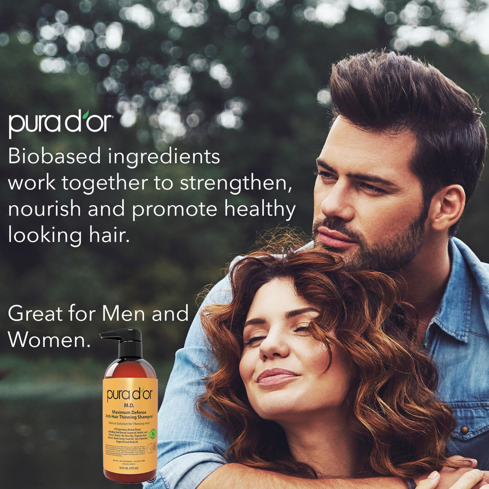 Cheveux plus denses après utilisation régulière du shampooing PURA D'OR